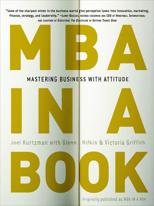 Title details for MBA in a Book by Joel Kurtzman - Available